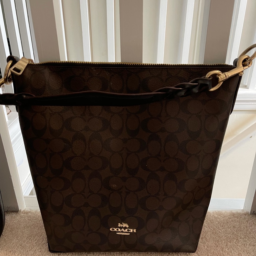 Brown/ black coach bag